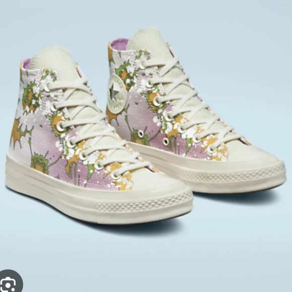 Woman’s Converse Chuck 70 high tops crafted florals A00537C size 9 - Picture 3 of 8